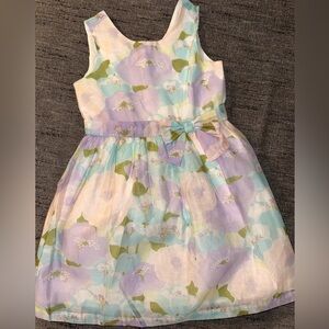 Gymboree Floral Kids Dress in Pastel Blue and Purple